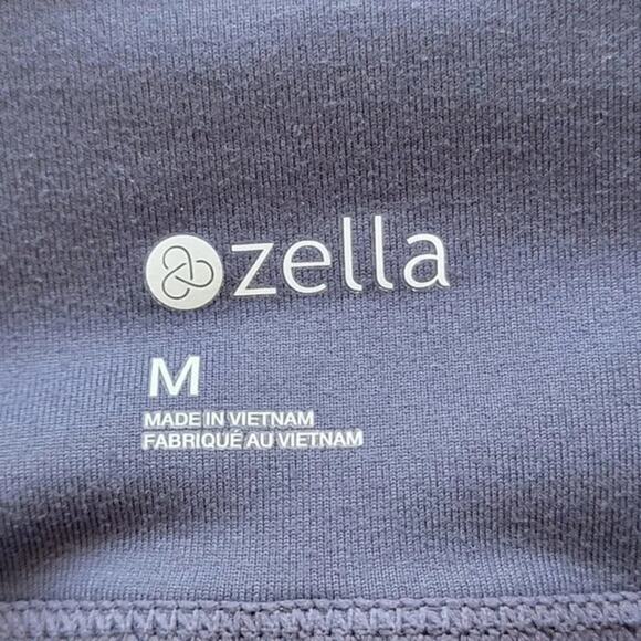 Zella Cropped Leggings Gray Multicolor Hem Pull On Womens Size M Workout Pants - Picture 6 of 8